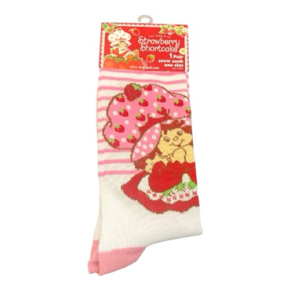 Strawberry Shortcake Crew Socks ONE SIZE NEW